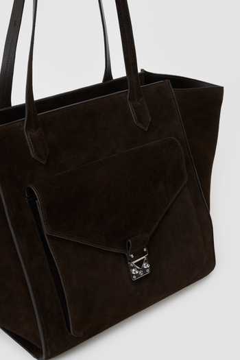 Perona_Brown Delfina Tote Bag _at_Aza_Fashions