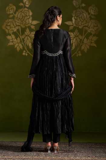 Almaari By Pooja Patel Rohika Silk Anarkali & Pant Set 