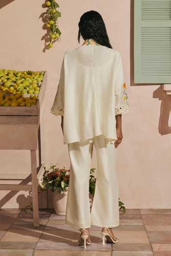 Chandrima Ivory Tulip Shirt 