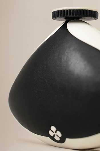 Ampm_Black Runa Sculpted Clutch _at_Aza_Fashions