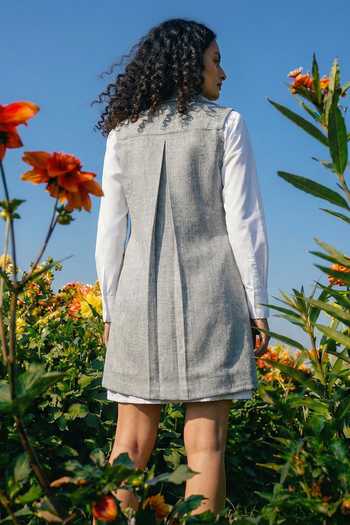 House Of Fett Floral Embroidered Jacket & Dress Set 