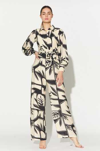 Buy_Koai_Black Abstract Print Jumpsuit _Online_at_Aza_Fashions