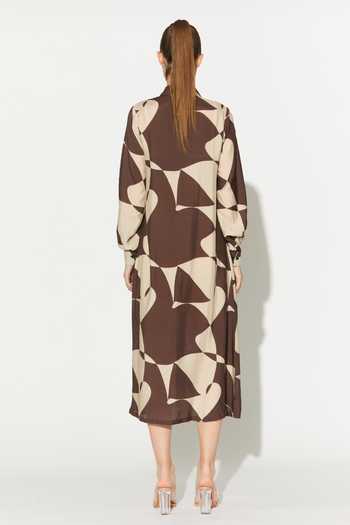 Koai Abstract Print Muslin Cotton Silk Dress 