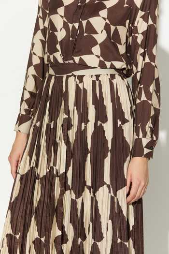 Shop_Koai_White Silk, Cotton, Muslin Long Abstract Print Skirt _Online_at_Aza_Fashions