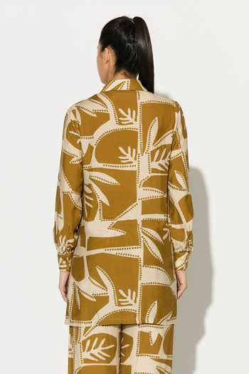 Koai Abstract Leaf Print Shirt 