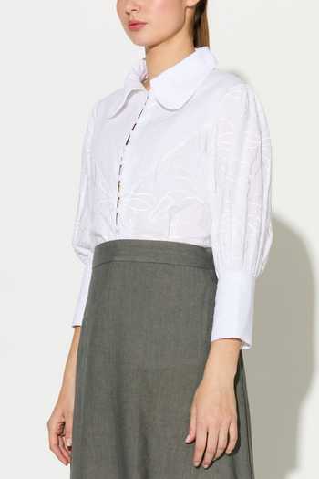 Buy_Koai_White Linen Collared Embroidered Shirt _Online_at_Aza_Fashions