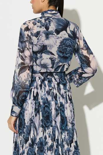 Koai Floral Pattern Georgette Shirt 