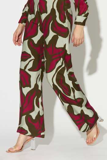 Buy_Koai_Pink Silk, Cotton, Muslin Floral Print Pant _Online_at_Aza_Fashions