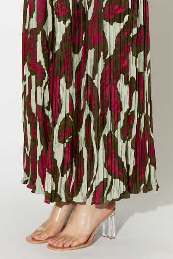 Buy_Koai_Pink Silk, Cotton, Muslin Floral Print Skirt _Online_at_Aza_Fashions