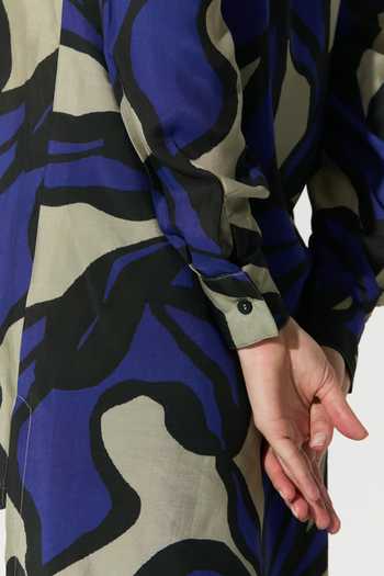 Buy_Koai_Blue Silk, Cotton, Muslin Collared Floral Print Shirt 