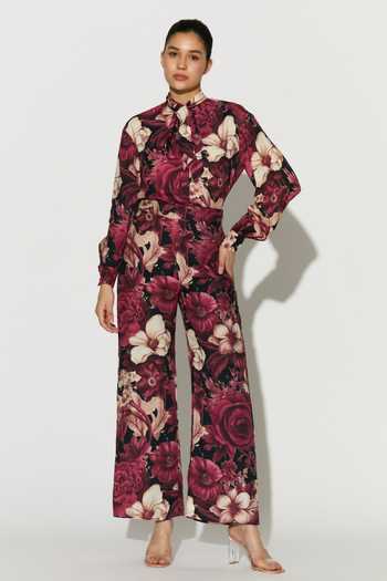 Koai Floral Print Muslin Cotton Silk Pant 