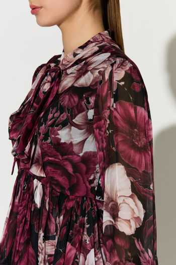Buy_Koai_Pink Chiffon High Neck Floral Dress 