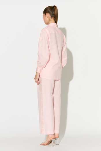 Shop_Koai_Pink Linen Collared Light Embroidered Shirt _Online_at_Aza_Fashions