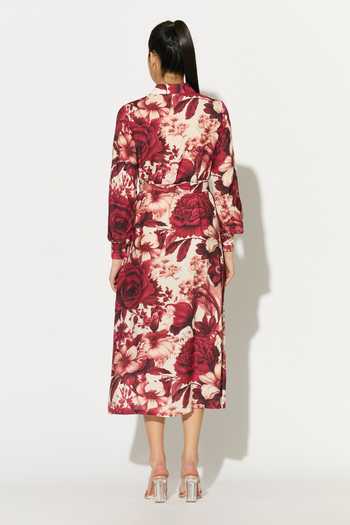 Koai Floral Print Midi Dress 