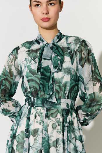 Shop_Koai_Green Georgette High Neck Floral Maxi Dress _Online_at_Aza_Fashions