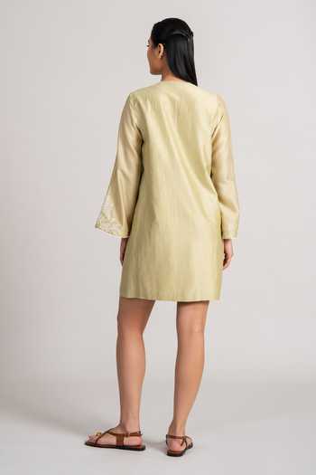 Namrata Joshipura Chanderi Silk Embroidered Dress 