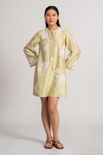 Namrata Joshipura Chanderi Silk Embroidered Dress 