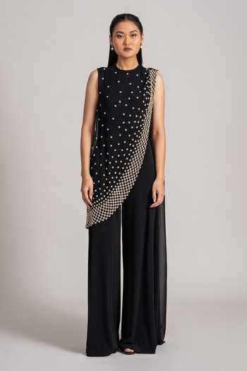 Namrata Joshipura_Black Pearl Embellished Jumpsuit _Online_at_Aza_Fashions
