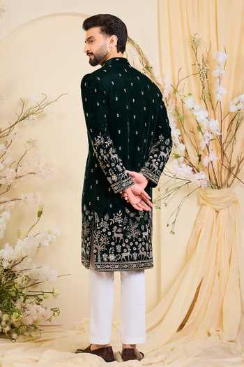 Kasbah Velvet Embroidered Sherwani 