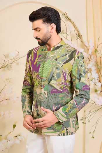 Kasbah Abstract Pattern Bandhgala  