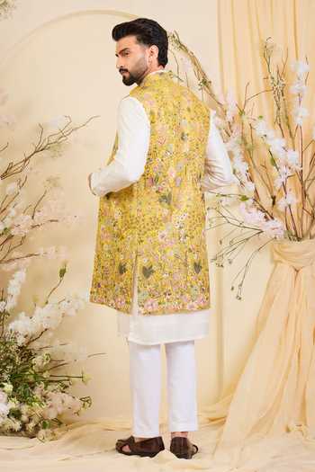 Kasbah Sequin Floral Georgette Nehru Jacket 