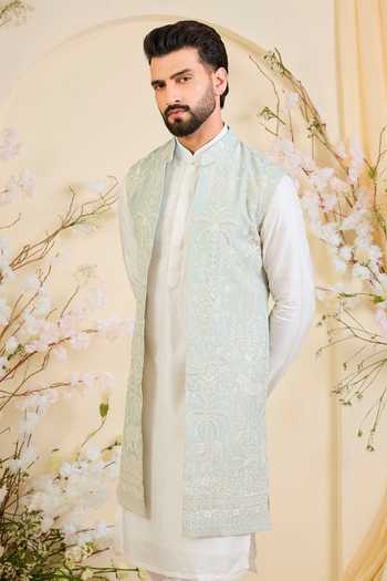 Kasbah Floral Embroidered Nehru Jacket 