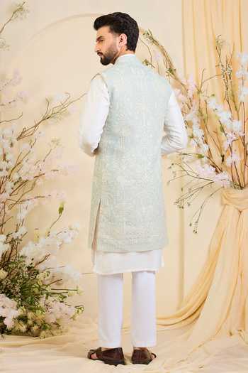 Kasbah Floral Embroidered Nehru Jacket 