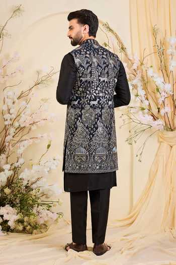 Kasbah Embroidered Longline Nehru Jacket 