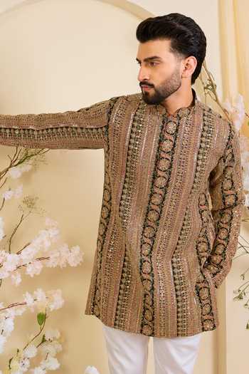 Kasbah Embroidered Multicolour Georgette Kurta 