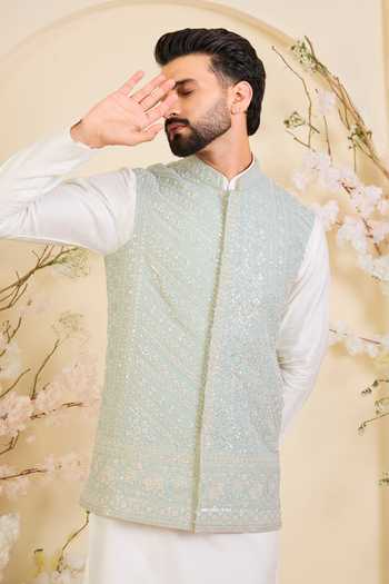 Kasbah Hand Embroidered Nehru Jacket 