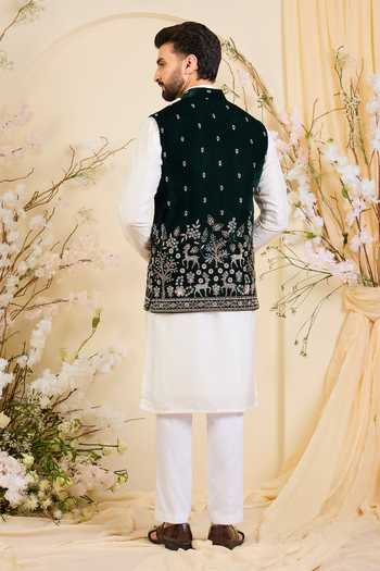 Kasbah Hand-Embroidered Nehru Jacket 