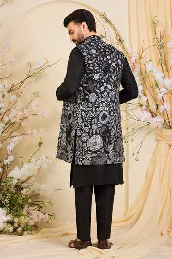 Kasbah Embroidered Georgette Nehru Jacket 