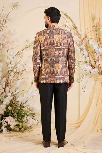 Kasbah Mughal Motif Pattern Bandhgala 