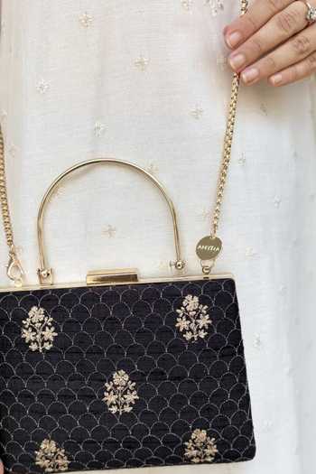 Shop_Amyra_Black Karim Embroidered Clutch