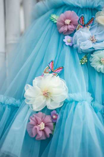 Shop_arani label_Blue Net Birthday Cake Dress _Online_at_Aza_Fashions