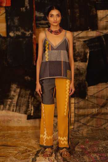 Banana Labs Striped Print Top & Pant Set 