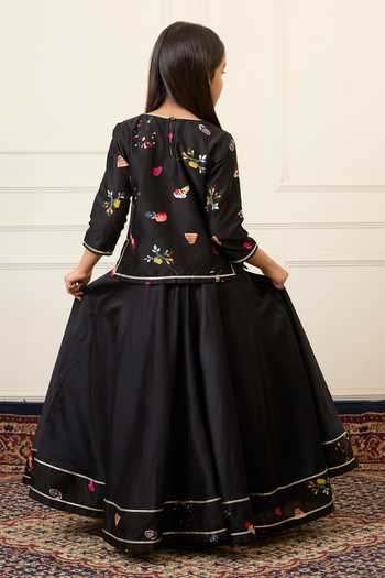 Mamma Plz Printed Top Lehenga Set 