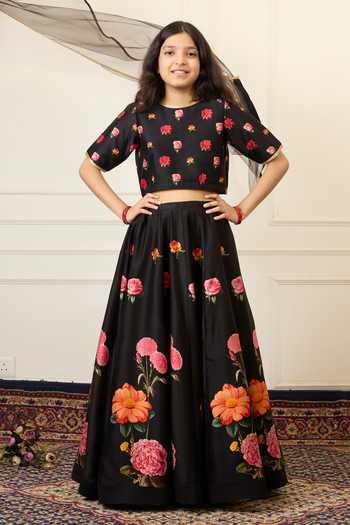 Mamma Plz Floral Print Lehenga Set 