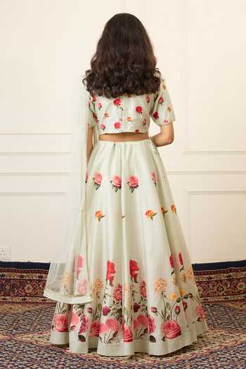 Mamma Plz Floral Print Lehenga Set 