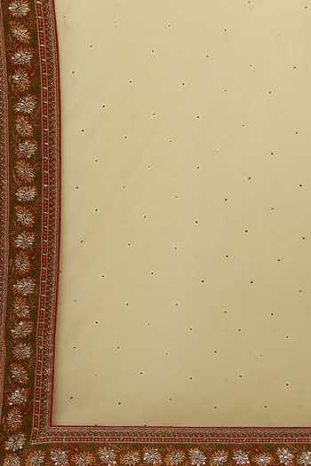 RI.Ritu Kumar_Orange Viscose, Silk, Polyester Sweetheart Roshafi Printed Panelled Lehenga Set _Online_at_Aza_Fashions