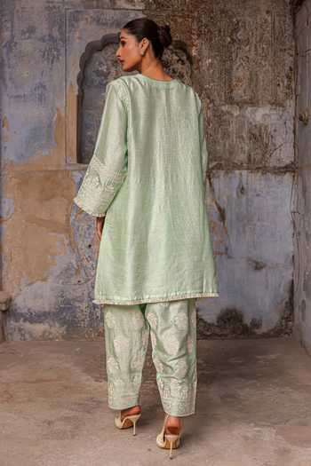 Charu Makkar Faiza Dori Embroidered Kurta & Salwar Set 