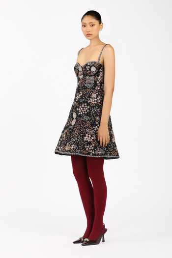 Buy_Aisha Rao_Black Tulle Sweetheart Neck Gracielle Babydoll Dress _Online_at_Aza_Fashions