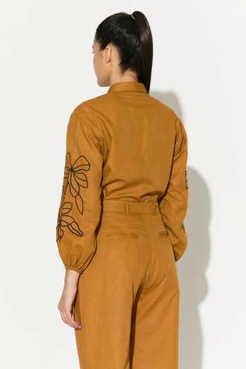 Koai Embroidered Linen Pant 