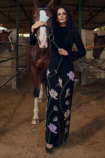 love, Kiki Starlight Nocturne Embroidered Gown 