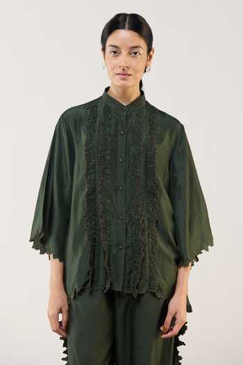 Ilk Verdant Zari Work Shirt 