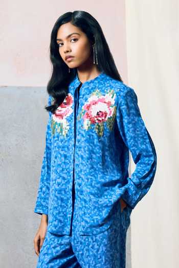 Pooja Rajgarhia Gupta Vis Double Georgette Shirt 