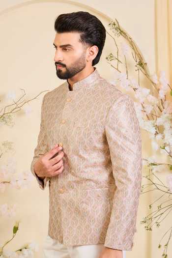 Kasbah Threadwork Zari Silk Bandhgala 