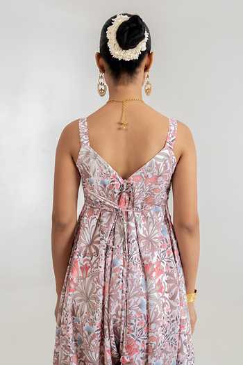 Pasha India_White Garden Print Jumpsuit _Online_at_Aza_Fashions