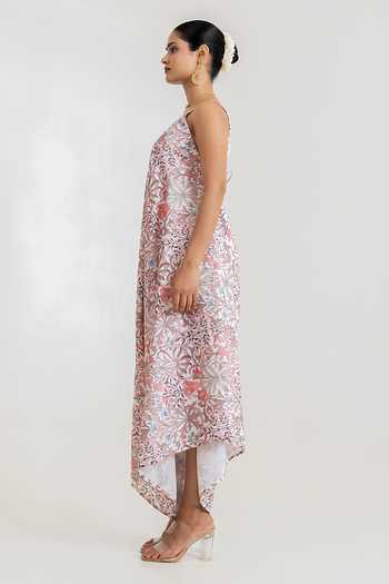 Buy_Pasha India_White Garden Print Jumpsuit _Online_at_Aza_Fashions