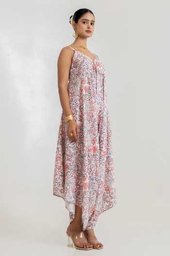 Shop_Pasha India_White Garden Print Jumpsuit _Online_at_Aza_Fashions
